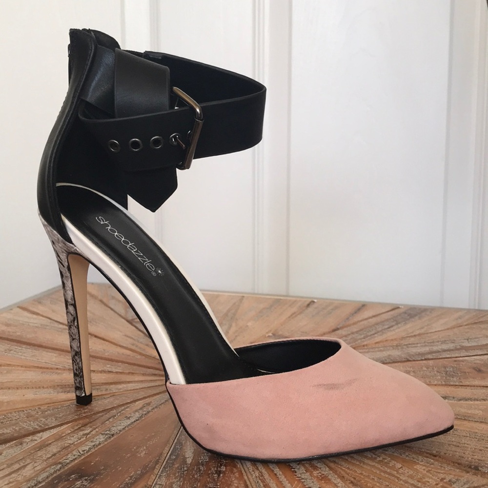 NWT Shoe Dazzle Faux Suede Pointed Toe Pumps - Picture 3 of 9